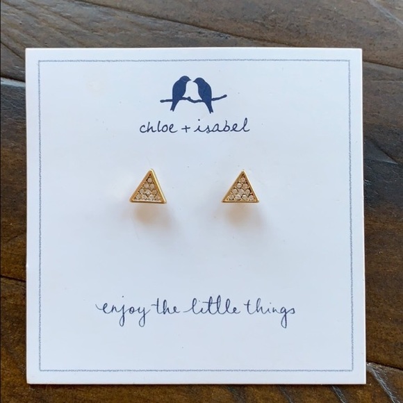 Chloe and Isabel triangle pave studs - Picture 4 of 6